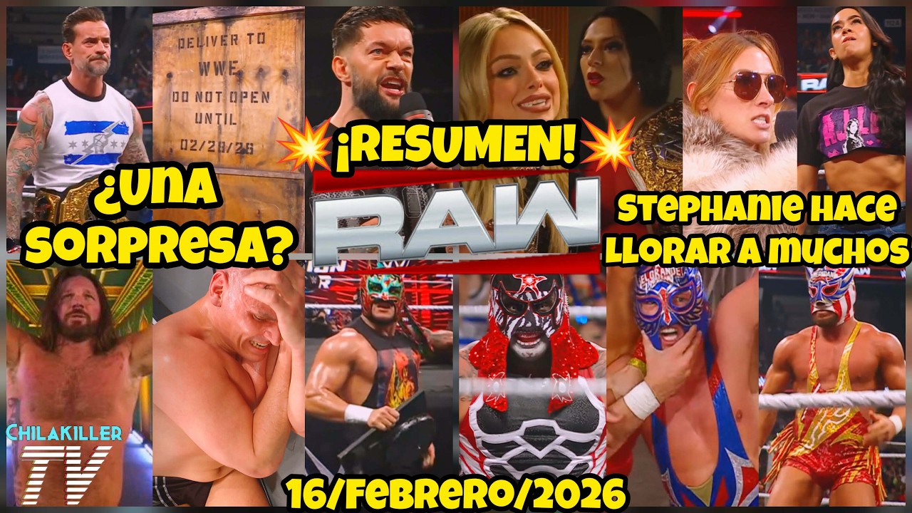 &iexcl;STEPHANIE HACE LLORAR A TODOS! | WWE RAW | 16 Febrero 2026 | RESUMEN Y RESULTADOS
