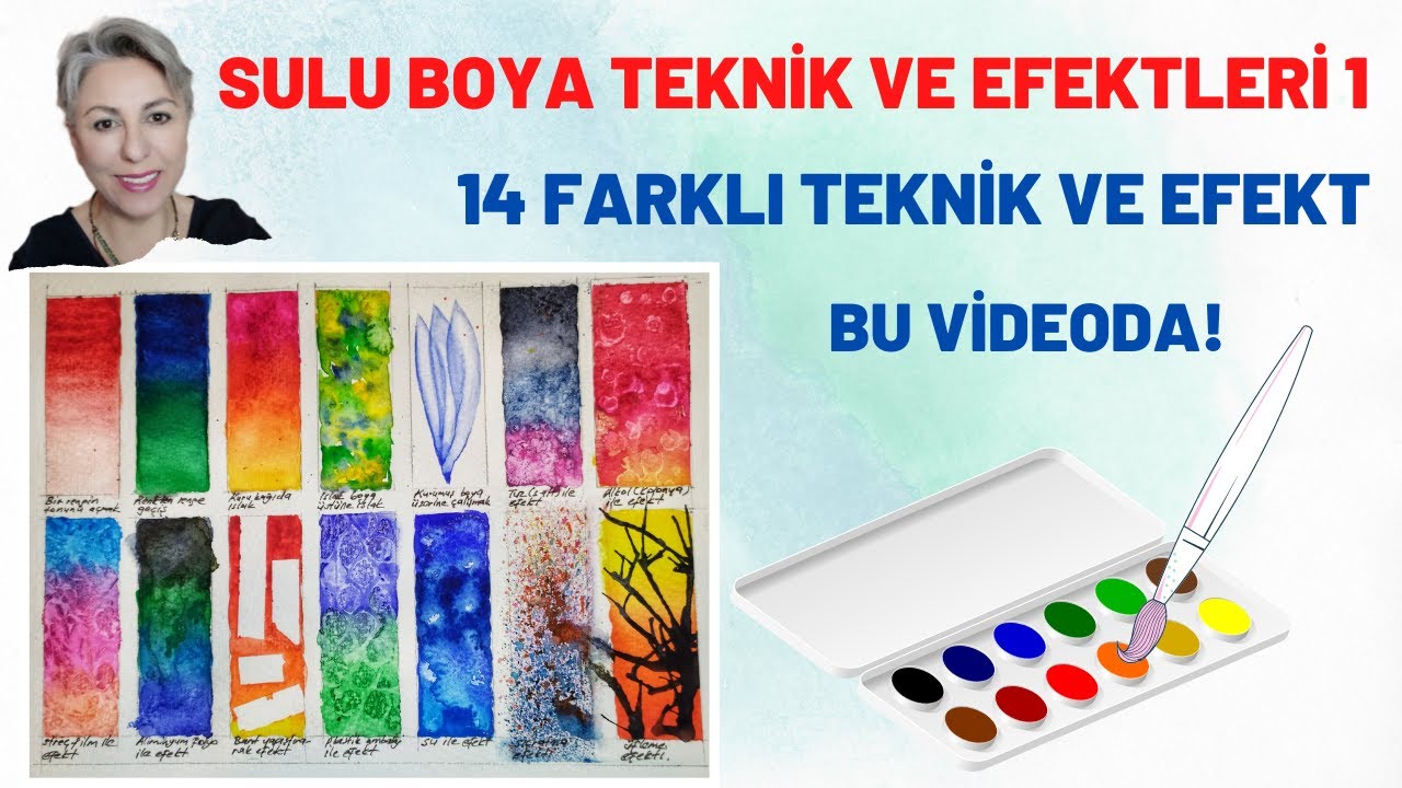 Bu çok kolay ve eğlenceli suluboya tekniklerini biliyor musun? 14 farklı sulu boya tekniği bir arada