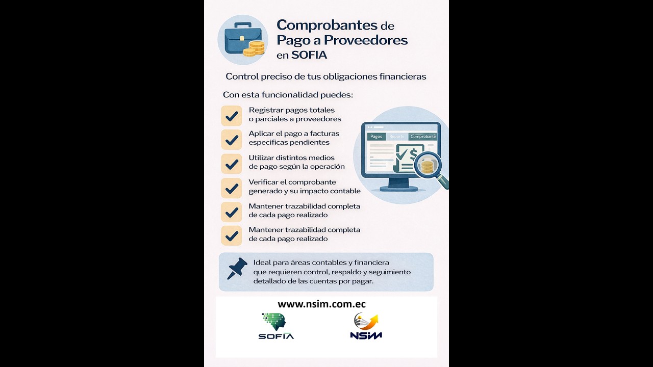SOFIA CxP Pago a Proveedores