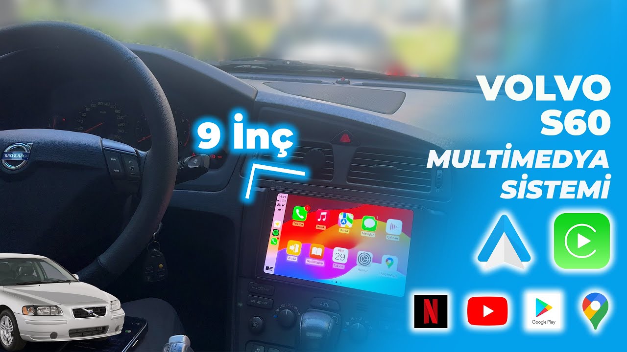 VOLVO S60 (2001-2004) CarPlay ve AndroidAuto Destekli Android Multimedya Sistemi 22-1062
