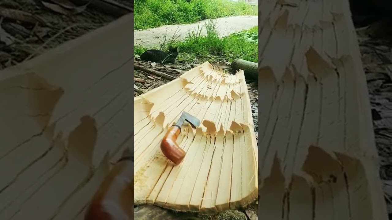 Bikin Lantai Bambu Dalam 20 Saat #shorts #shortvideo #shortsvideo  #wood #bamboo #diy #woodwork