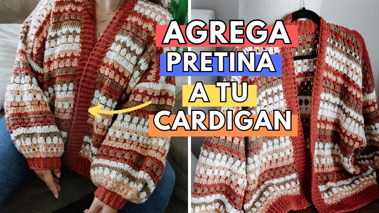 Como Agregar Una Pretina O Guarda De Crochet A Tu Cardigan - Tutorial