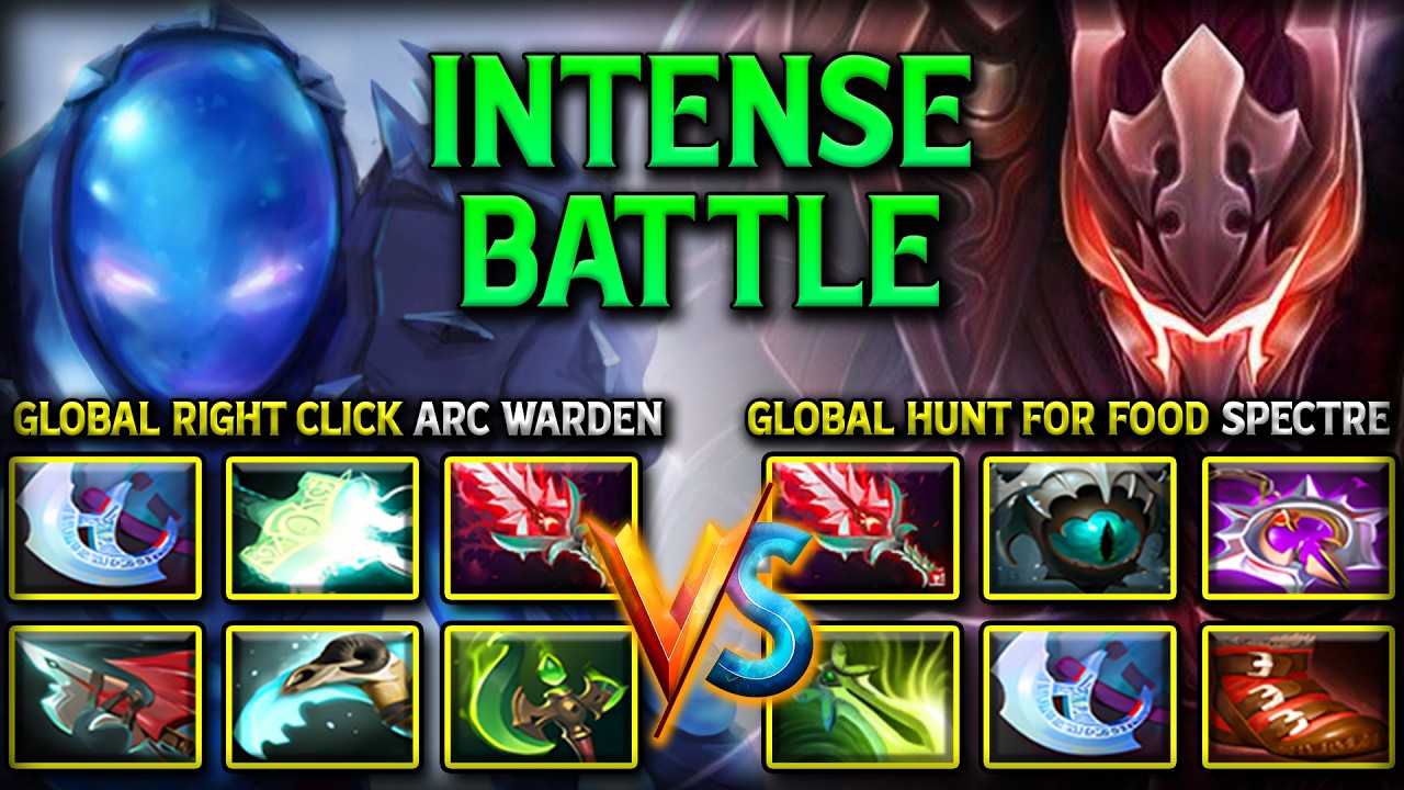INTENSE BATTLE Between Global Right Click Arc Warden Facing Against Global Hunt For Food Spectre