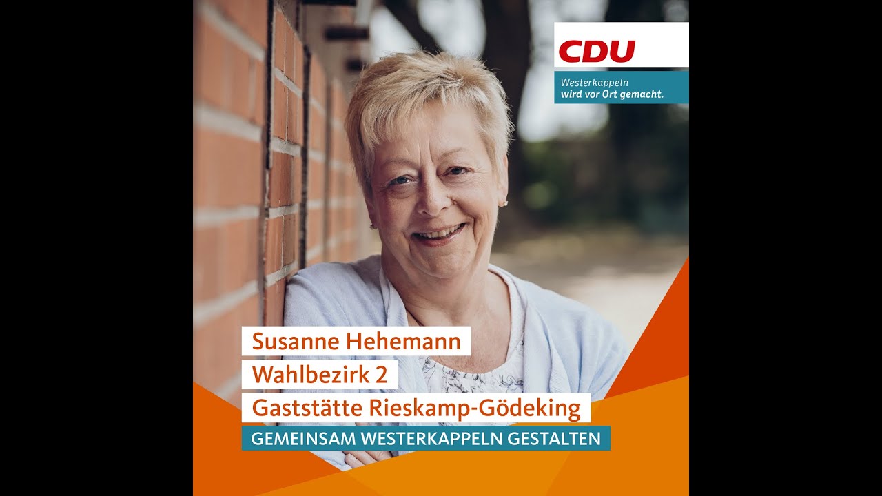 Susanne Hehemann, Kandidatin im Wahlkreis 2 für den Gemeinderat Westerkappeln