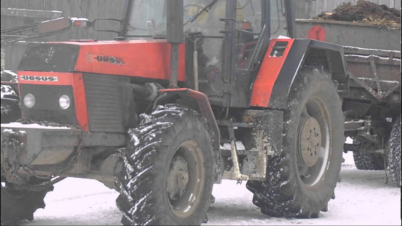 Zima 2013/Prace w PGR/Ursus 1634 egine soud