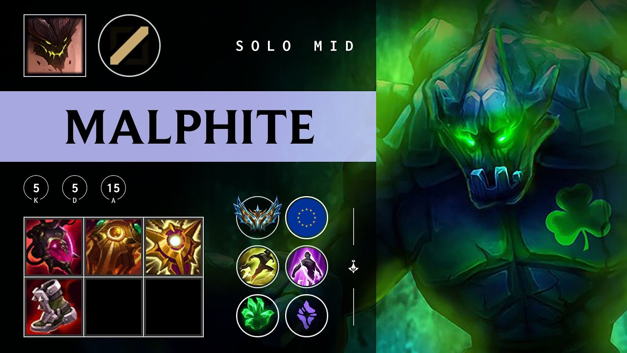 Malphite Mid vs Zed - EUW Challenger Patch 25.24