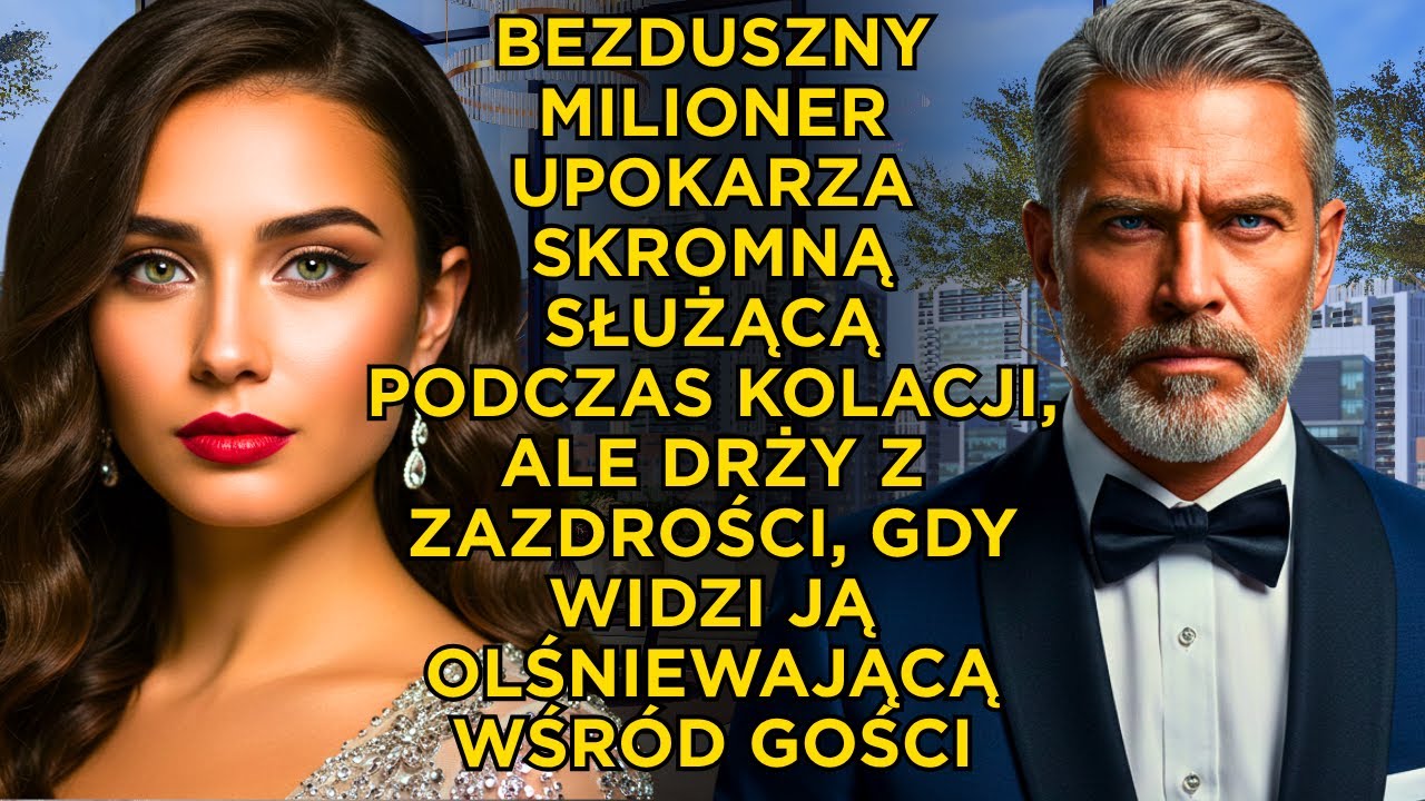 Bezduszny milioner upokarza służącą przy kolacji, lecz drży z zazdrości, widząc ją olśniewającą