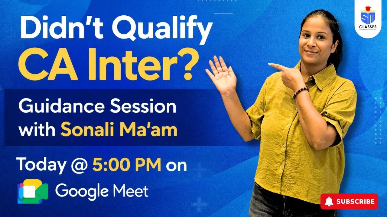 Didn’t Qualify CA Inter? Don’t Panic | Live Guidance Session with Sonali Ma'am