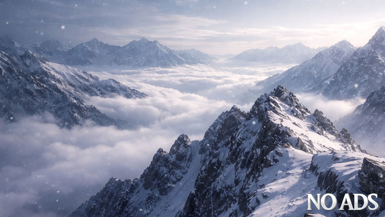 15 Minutes of Winter Nature Ambience ❄️ | Relaxing Snowy Mountains & Forest Music