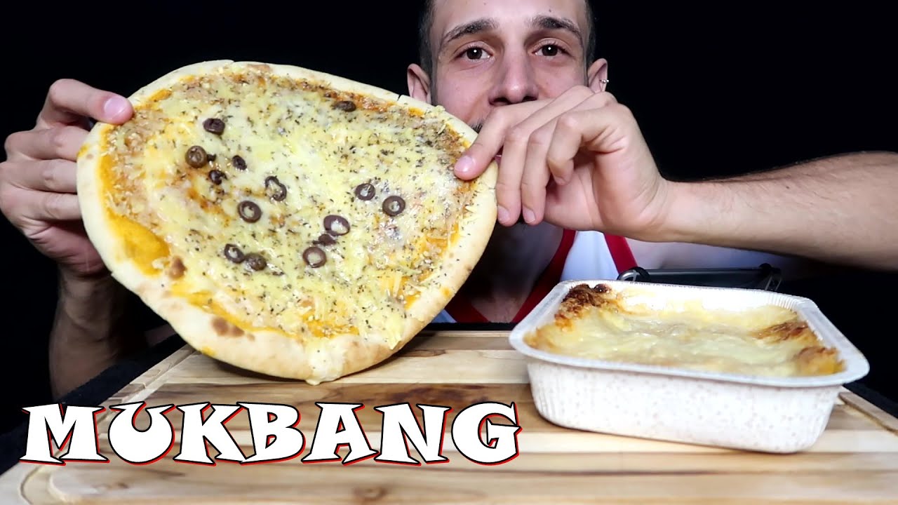 PIZZA E LASANHA (CONGELADA), FANTA UVA - ASMR MUKBANG ( SONS DE MASTIGAÇÃO )
