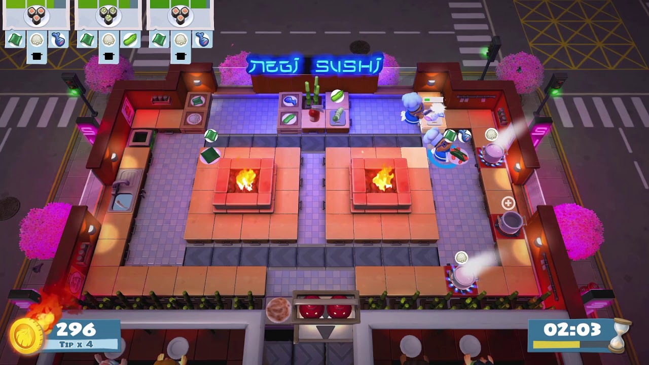 Overcooked 2 - Level 1-4 [4 stars solo]