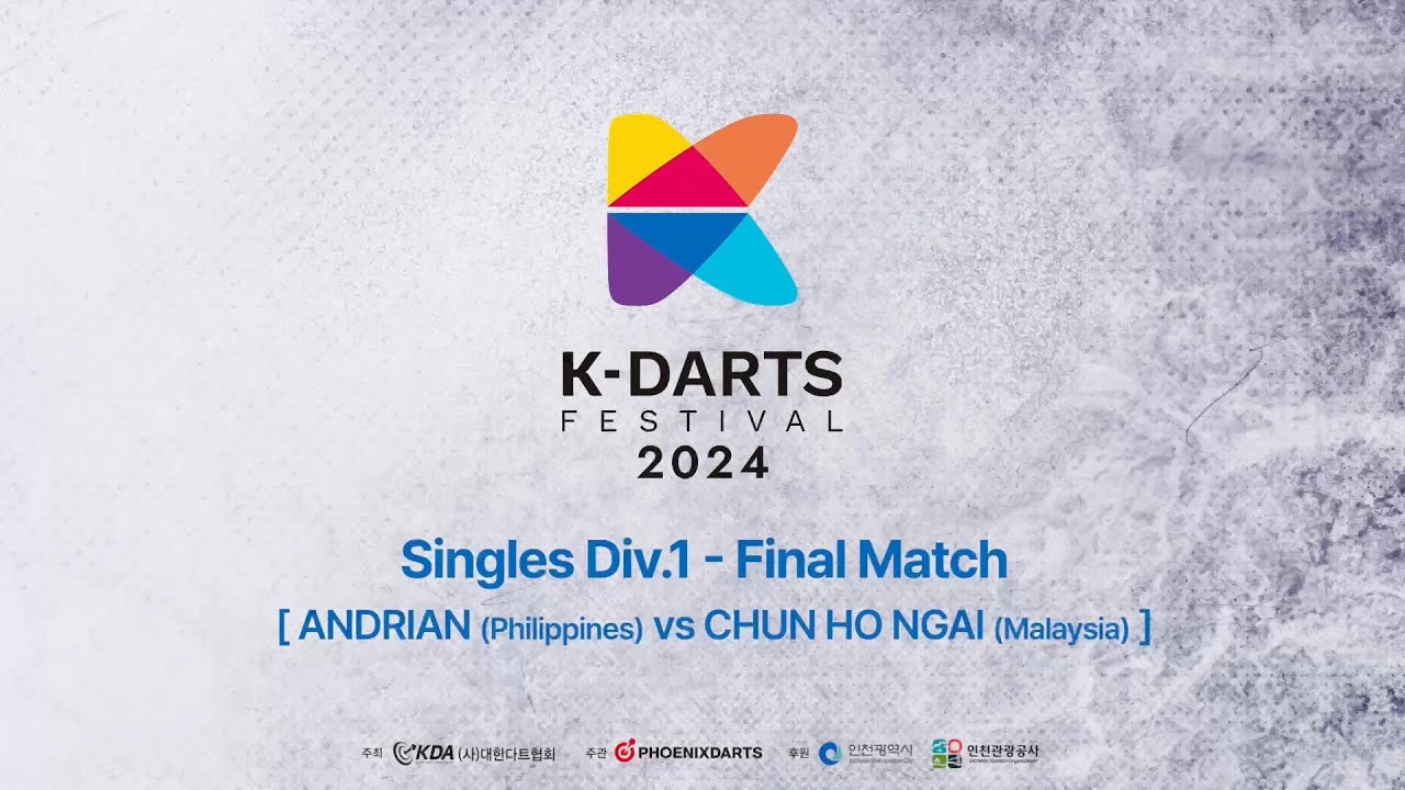 2024 K-DARTS FESTIVAL Singles Div 1 Final Match ANDRIAN vs CHUN HO NGAI