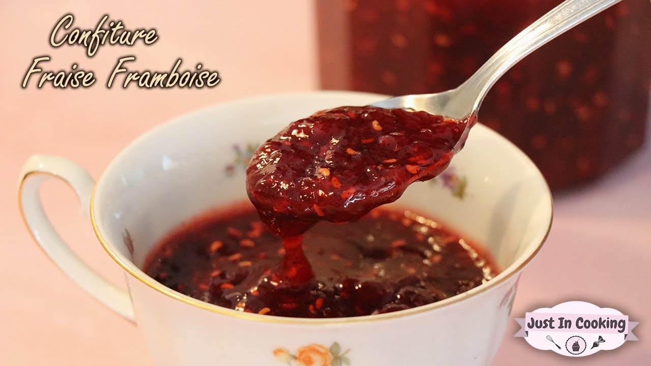 Recette de Confiture Fraise Framboise à la Vanille