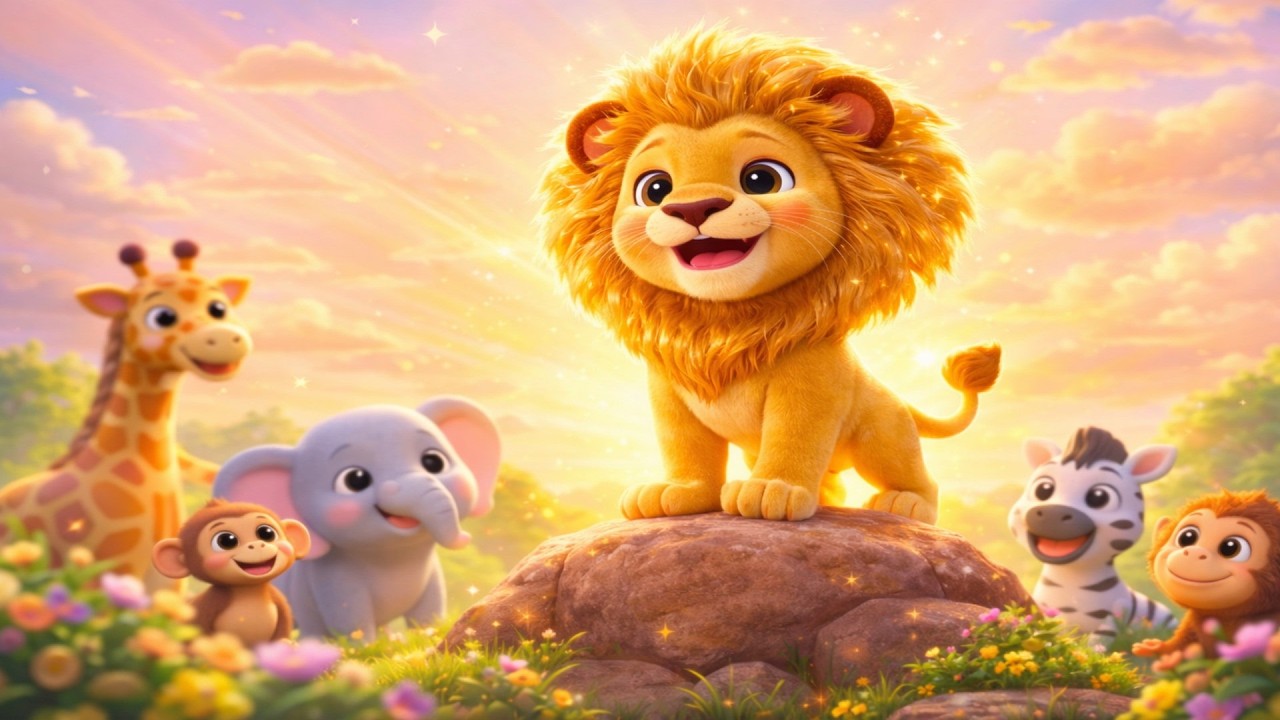The Lion | Animal Songs | Nursery Rhymes & Kids Songs | Kinder Laughs