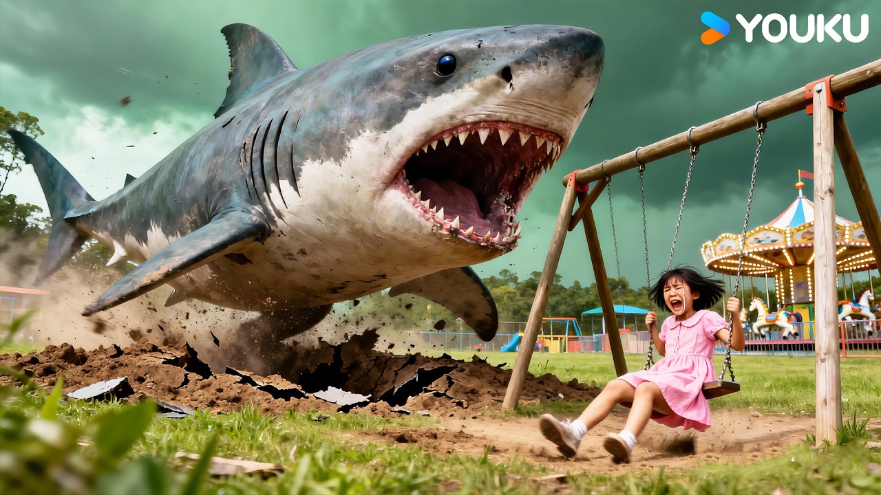 🦈🧬😡Mutant shark suddenly went berserk!  | Land Shark | YOUKU MONSTER MOVIE