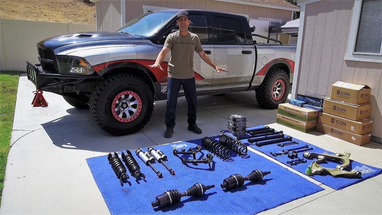 Полная модернизация подвески Dodge Ram 1500 ICON с использованием осей RCV Performance и Mevotech...