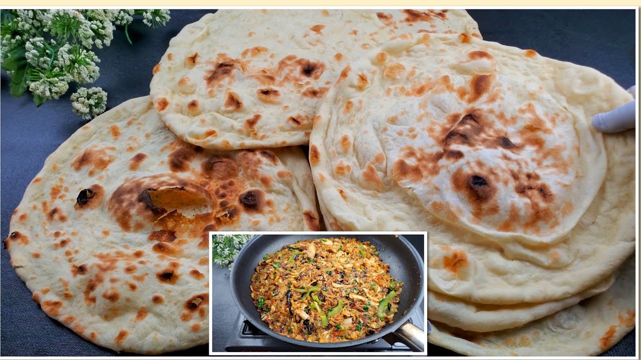 وصفة خبز التنور بدون تنور بطريقه مره سهله ومع طبخ عقدة الدجاج الرائعة Tanoor bread / akdh chicken