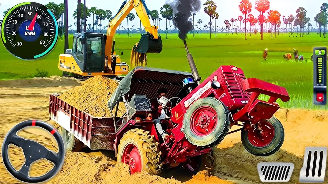 Offroad Tractor 🚜 Trolly Loaded Cargo Transport Simulator Android Gameplay 