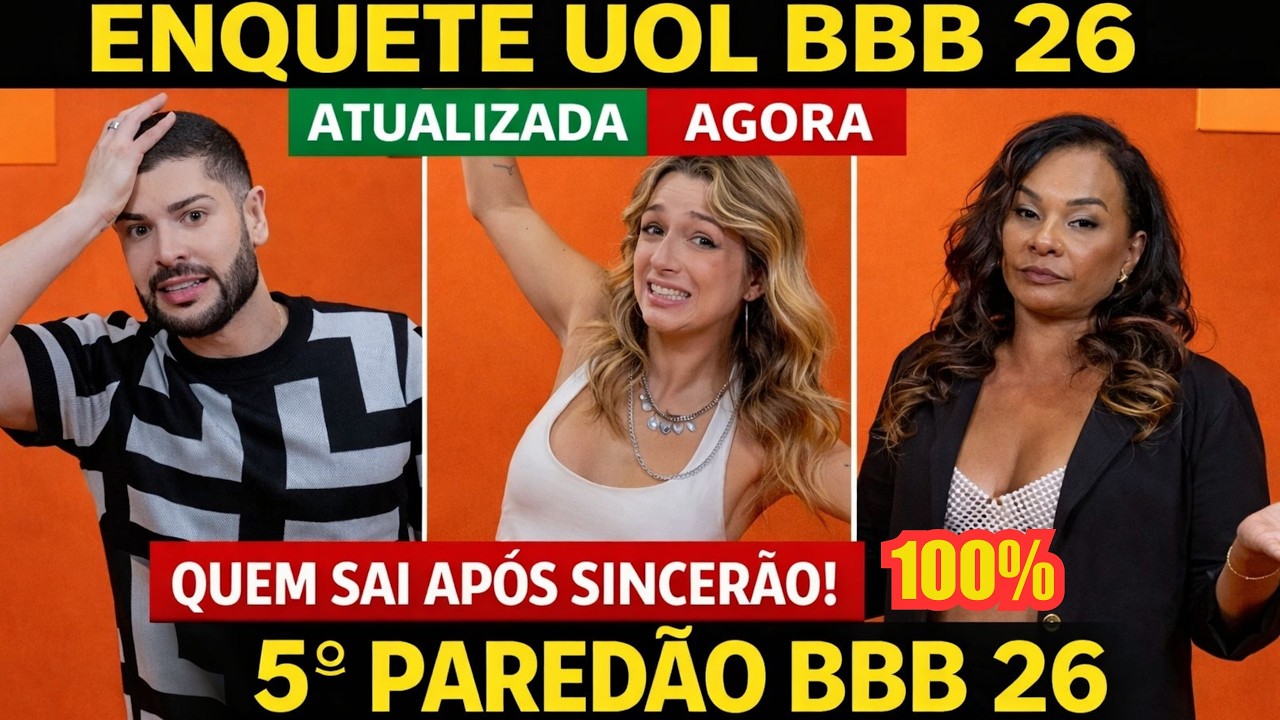 ENQUETE BBB 26: MUDOU TUDO AP&Oacute;S SINCER&Atilde;O! VOTALHADA J&Aacute; MOSTRA QUEM SAIR DO BBB HOJE? MARCELO, SAMIRA