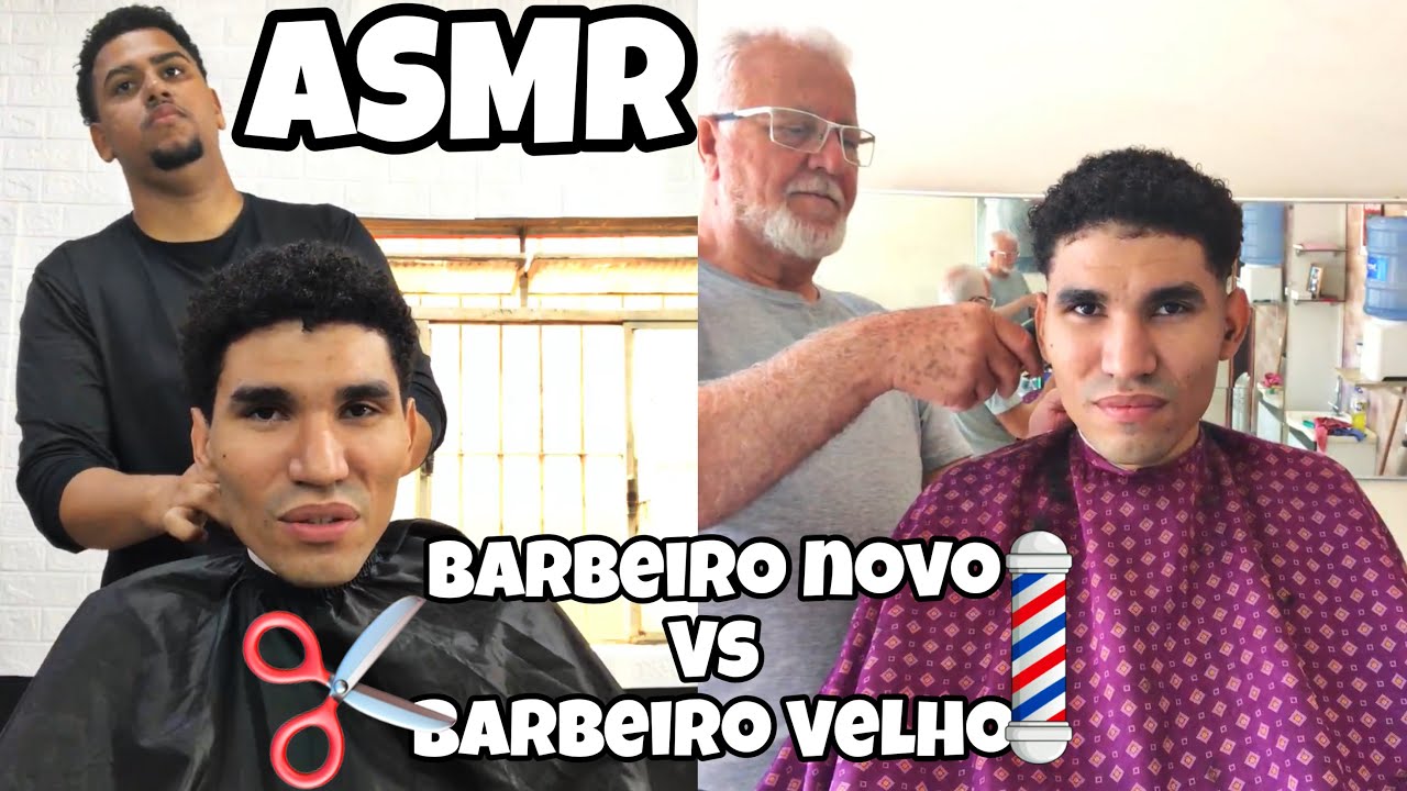 ASMR VLOG - BARBEIRO NOVO vs BARBEIRO VELHO (Corte Moicamerica)