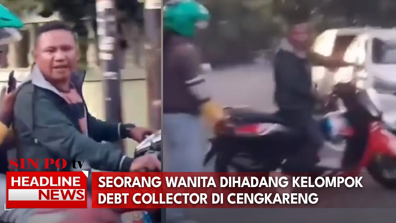 Viral! Seorang Wanita Dihadang Kelompok Debt Collector di Cengkareng