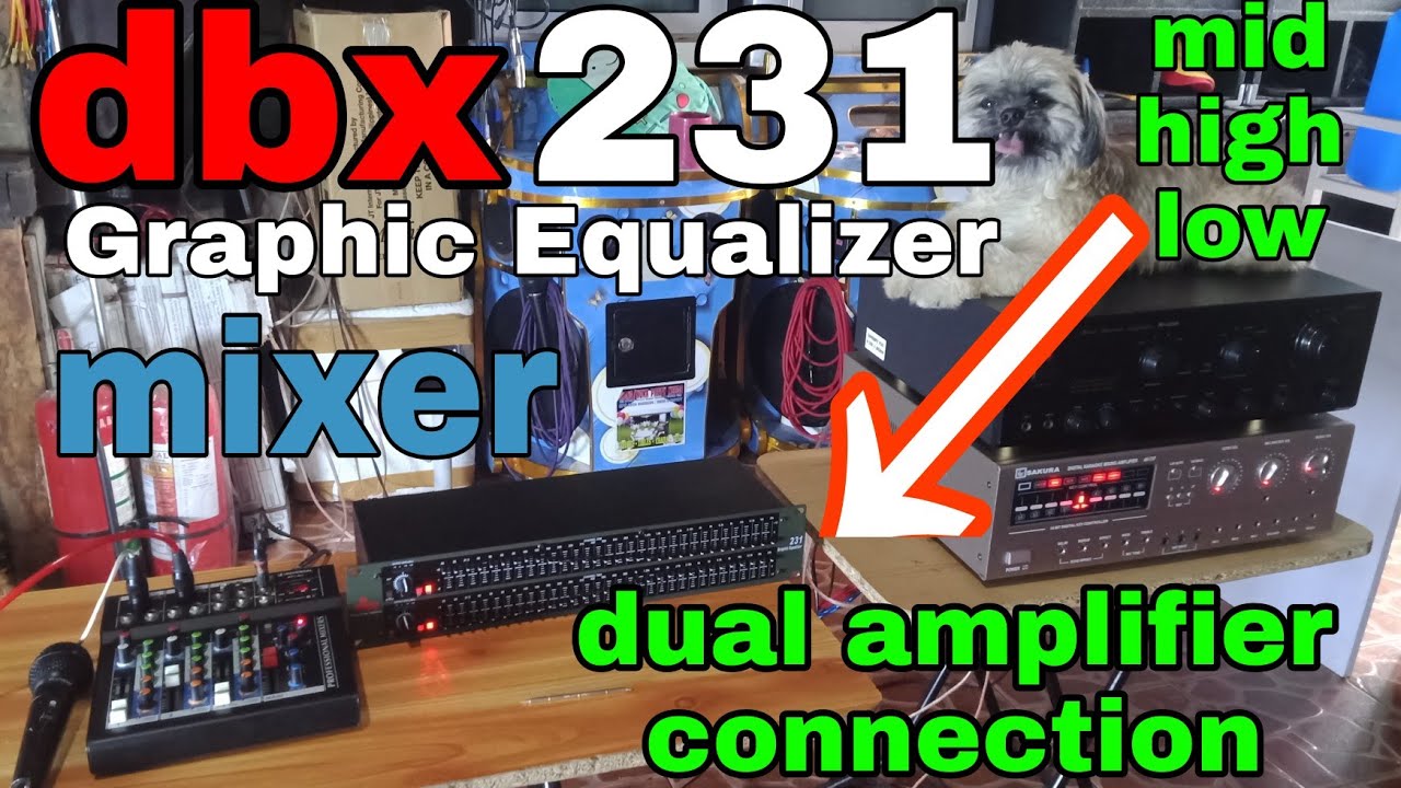 mixer, equalizer,dual amplifier, connection