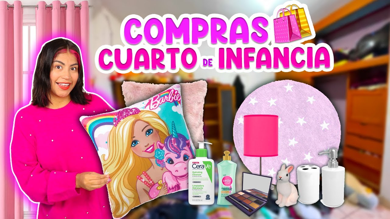 COMPRAS PARA MI HABITACION DE INFANCIA🎀 ¡REMODELANDO MI HERENCIA! 🌈|  CONNY MERLIN