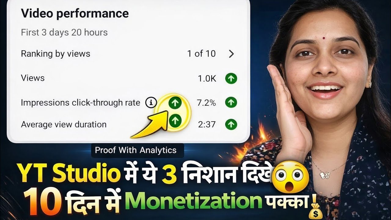 ये 3 Green Arrow दिखते ही Monetization Confirm! 😱 | Proof With Analytics