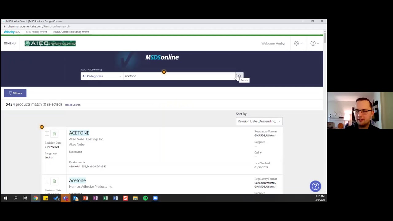 MSDSonline - Account Overview
