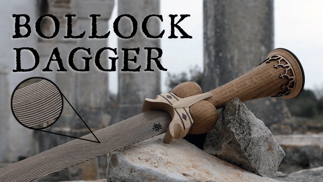 200 Layers Wooden Damascus Bollock Dagger!