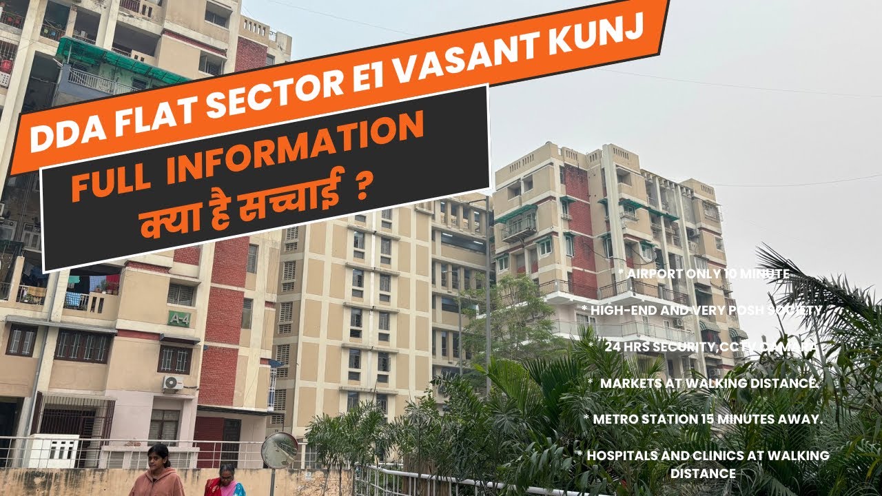 SOUTH DELHI VASANT KUNJ | DDA FLAT SECTOR E1 VASANT KUNJ | 2 bhk flat in Vasant Kunj | GATED SOCIETY