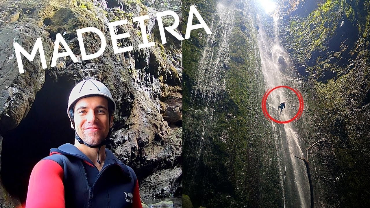 Madeira Island Extreme Canyoning - Climbing Down a 60m Waterfall I GoPro Experience
