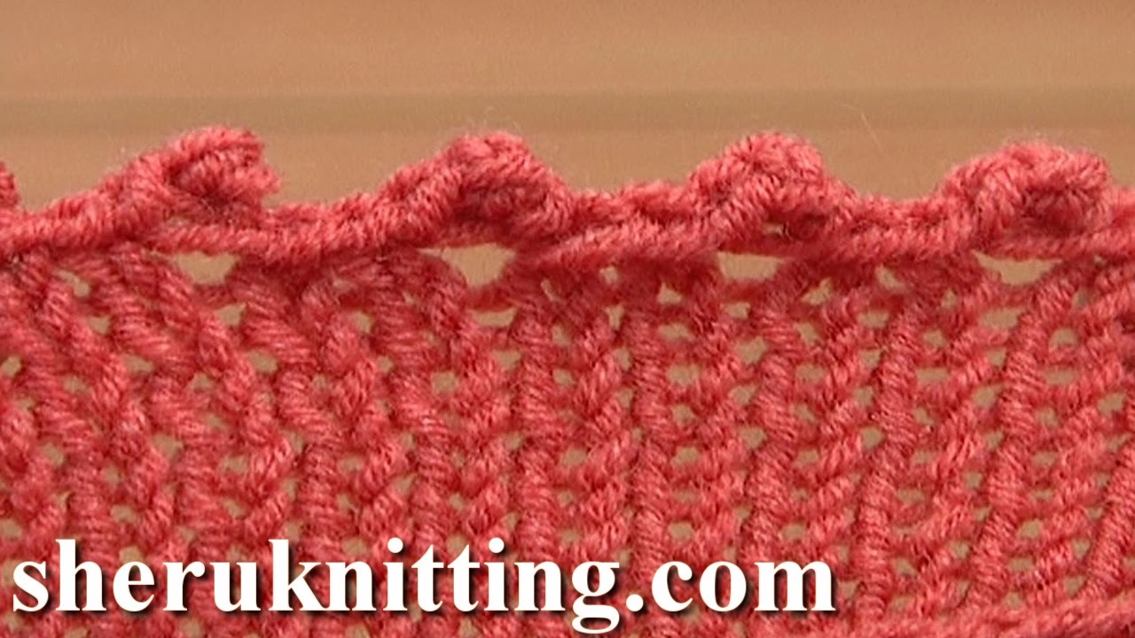 Picot Edge Bind Off Cast Off Tutorial 7 Method 8 of 12 Decorative Bind-off
