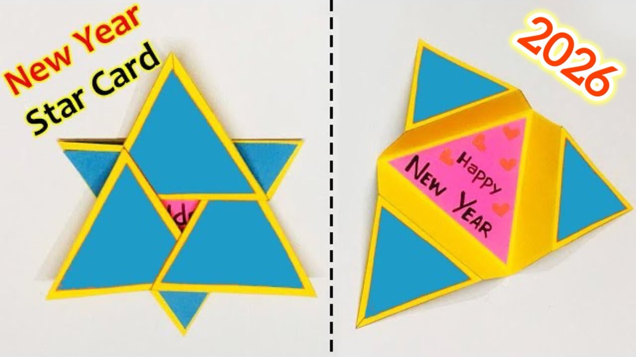 Easy & Beautiful New Year Greeting Card | Happy New Year Card Ideas | DIY Greeting Card Ideas 