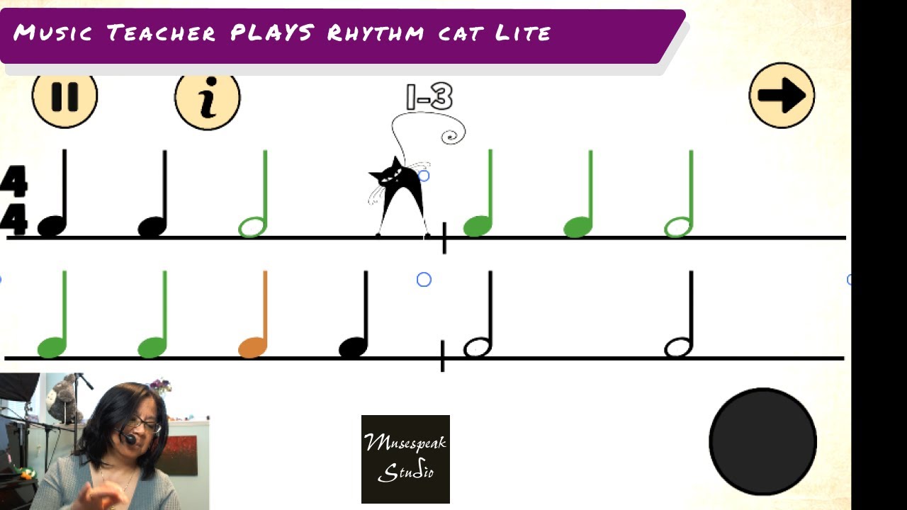 Music Teacher Plays Rhythm Cat | #rhythmgame #musicapp #videogame