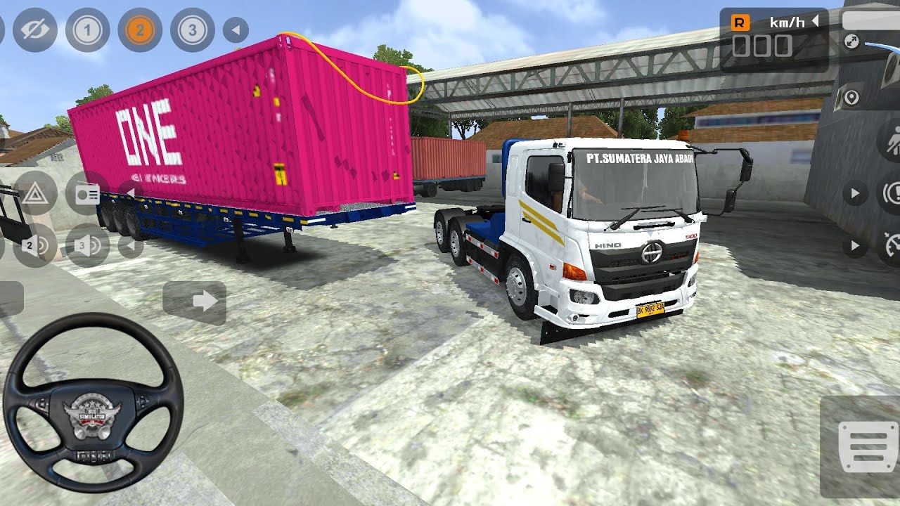 MANTUL PERMAINAN TRUK KONTAINER GANDENG PANJANG PETI KEMAS ONE - GAME BUS SIMULATOR INDONESIA