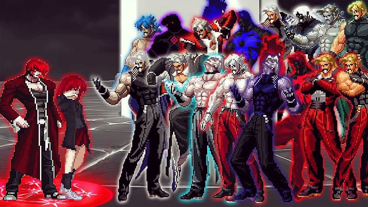 [KOF Mugen] Original Iori Yagami XIV Vs 16 Ultimate Bosses Insane Rugal Team | 1 Vs 16