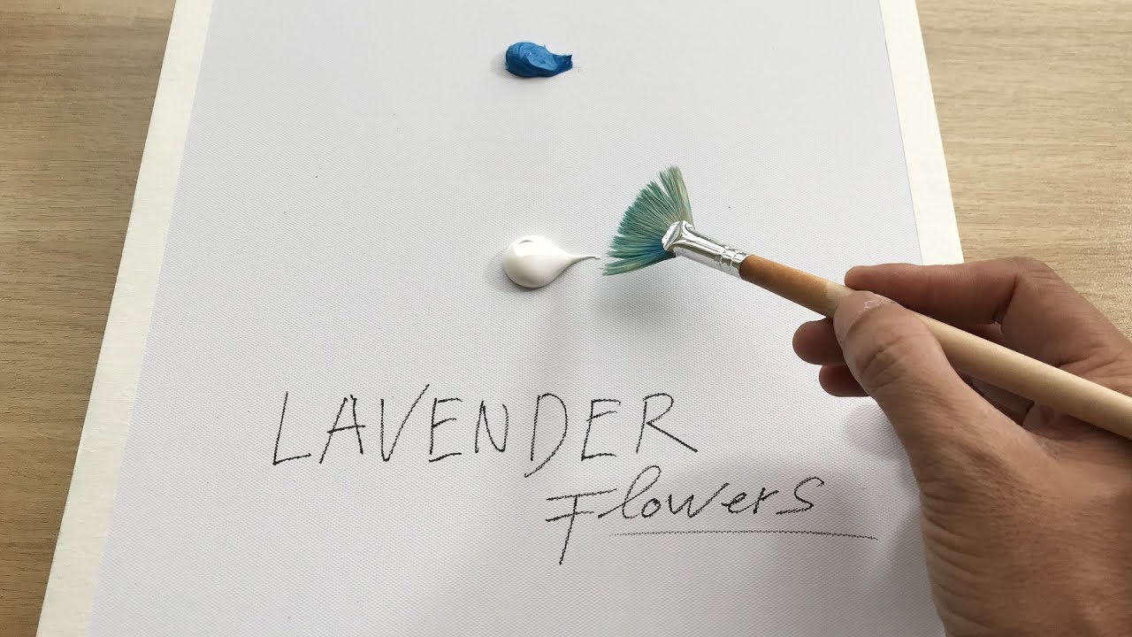 Daily Challenge #3 / Acrylic / How to Paint Lavender Field with Acrylic Paints