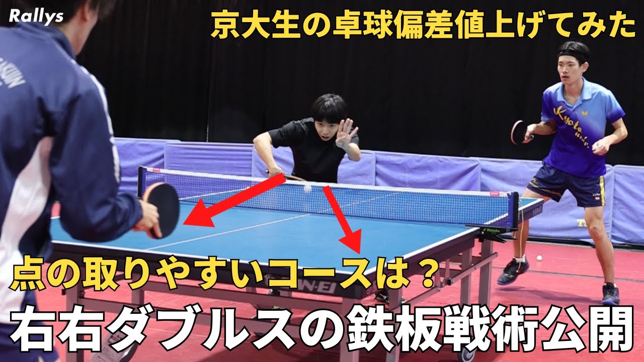 【右右ダブルス】チキータ・ツッツキからの鉄板戦術／威力よりも打点が大事／得意パターンを作る基本的な考え方｜京大生の卓球偏差値上げてみた・佐藤匠海先生編⑧