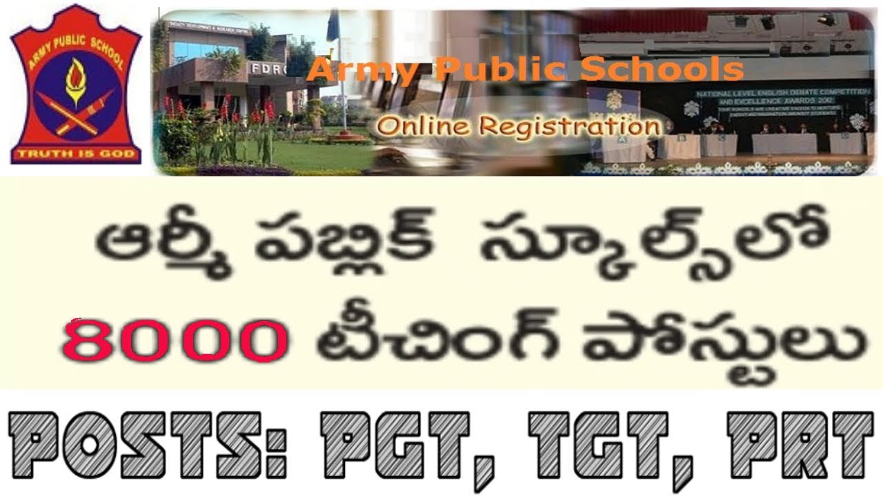Army Public School |8000 Teacher Vacancies in Army Public School | PGT, TGT & Primary Teachers by BA