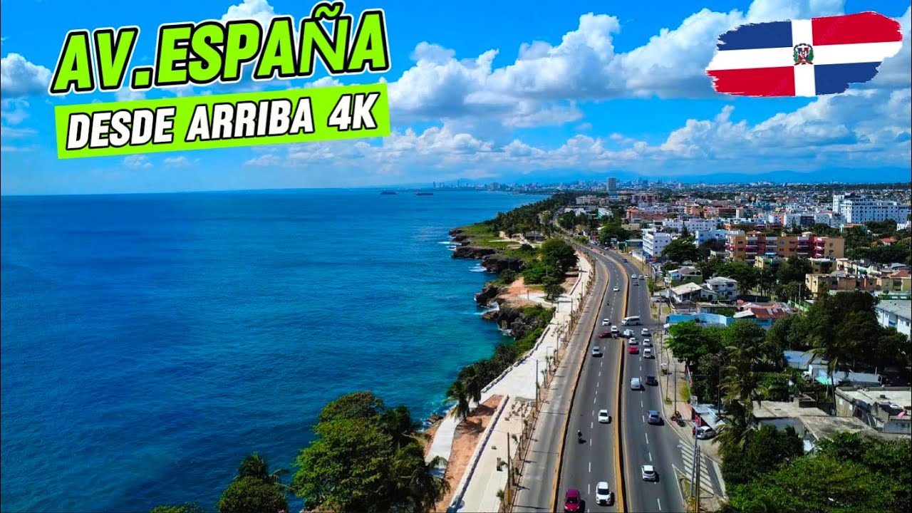Av. España desde las alturas Un recorrido con el pájaro de acero Santo Domingo Dominican Repúblic 