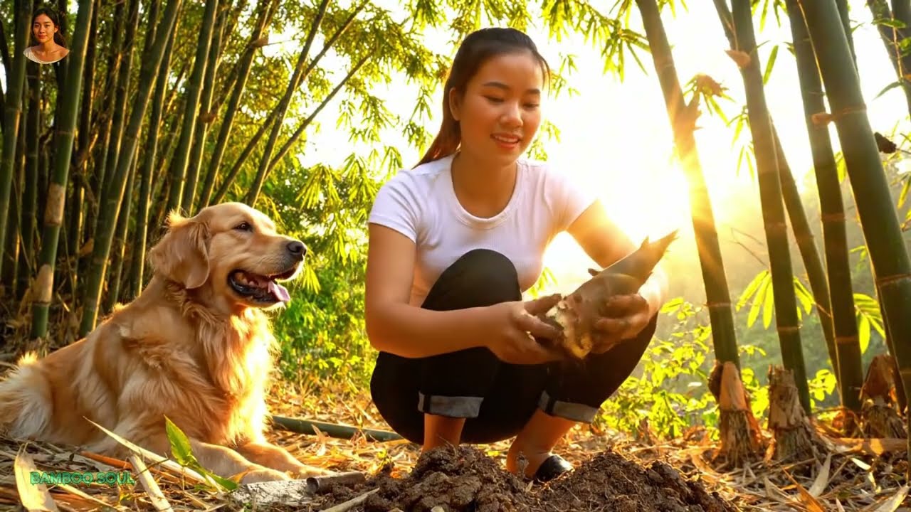 Beautiful village girl living alone with pets – one peaceful day – countryside life #villagelife