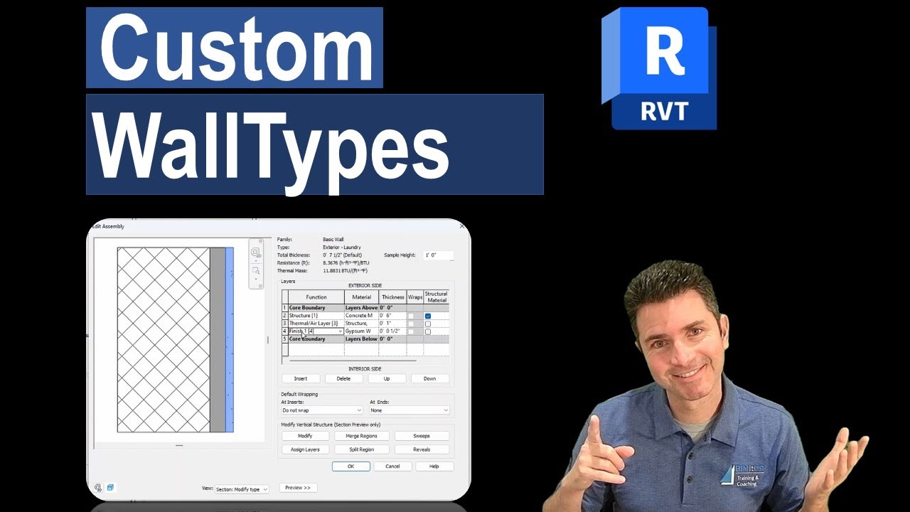 Creating Custom Wall Types for Exterior Walls in Revit