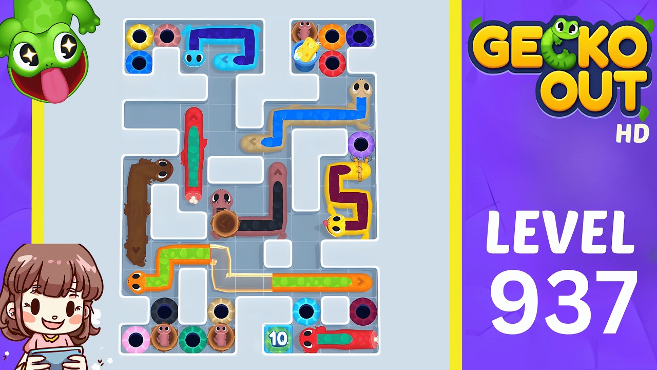 Прохождение уровня 937 игры Gecko Out.