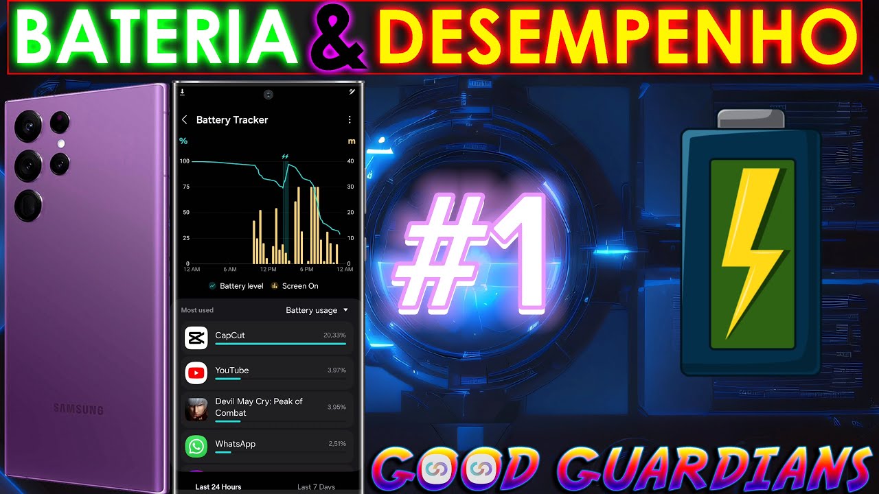 ✅🔋Battery Traker ✨GOOD GUARDIANS #1 (Melhora a Autonomia de bateria) #samsung #galaxy