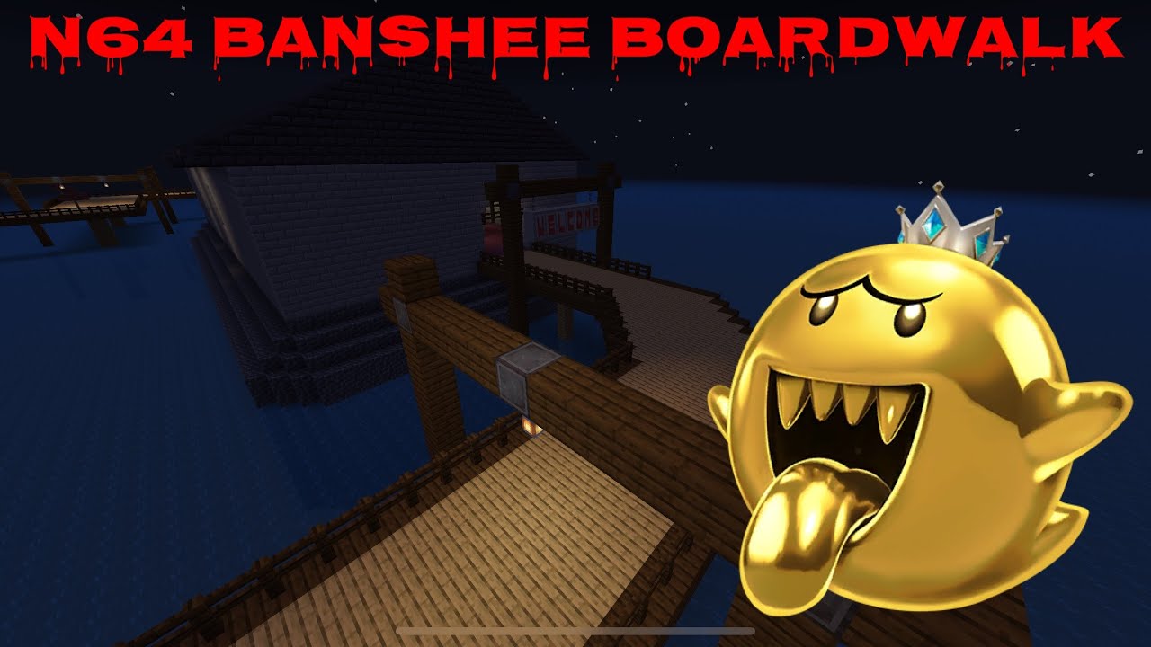 Mario Kart in Minecraft N64 Banshee Boardwalk *Remastered*