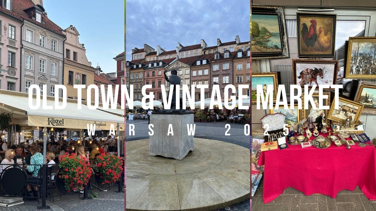 FAMOUS WARSAW VINTAGE MARKET AND OLD TOWN 4K #walkthrough  #vintage #antique #warsaw #travel #europe