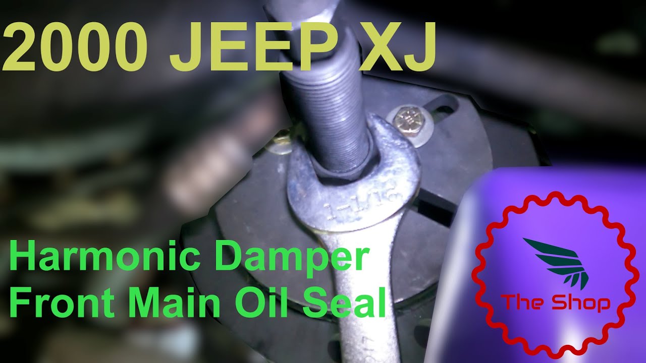 Harmonic damper and front main oil seal replacement on a 2000 Jeep XJ