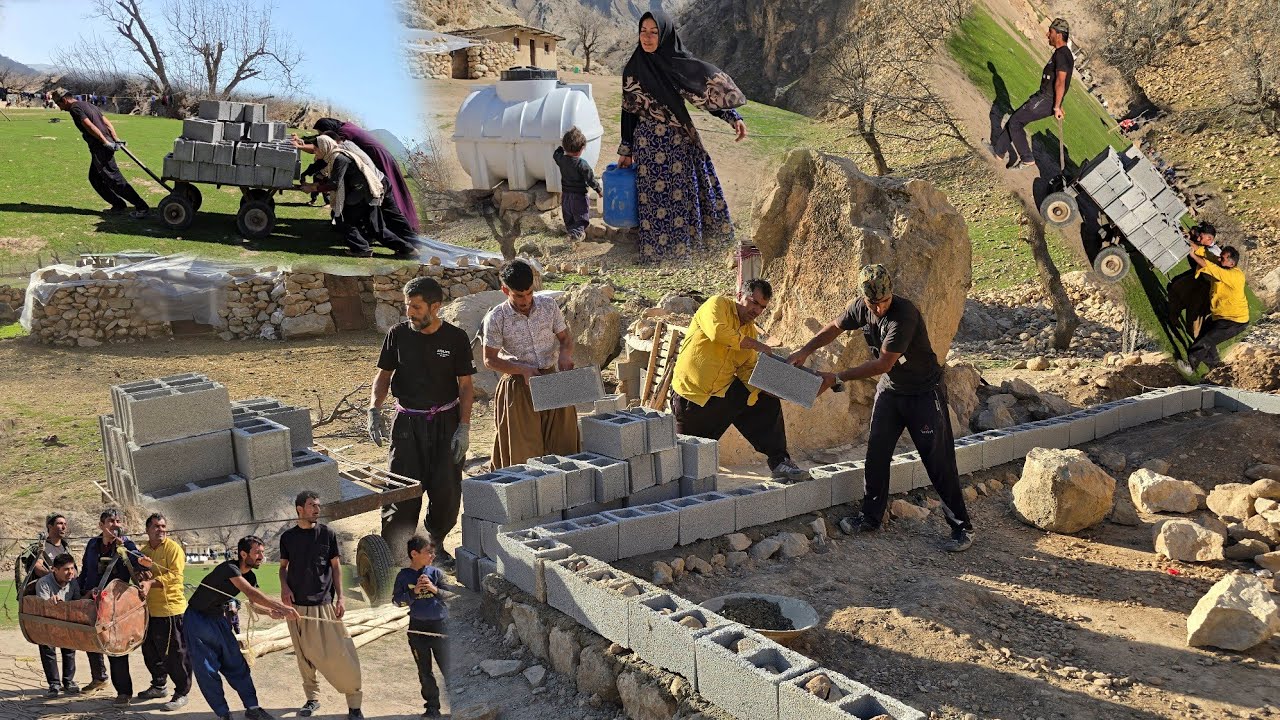 Real Nomadic Life | Building Kazem&rsquo;s House with the Help of Neighbors