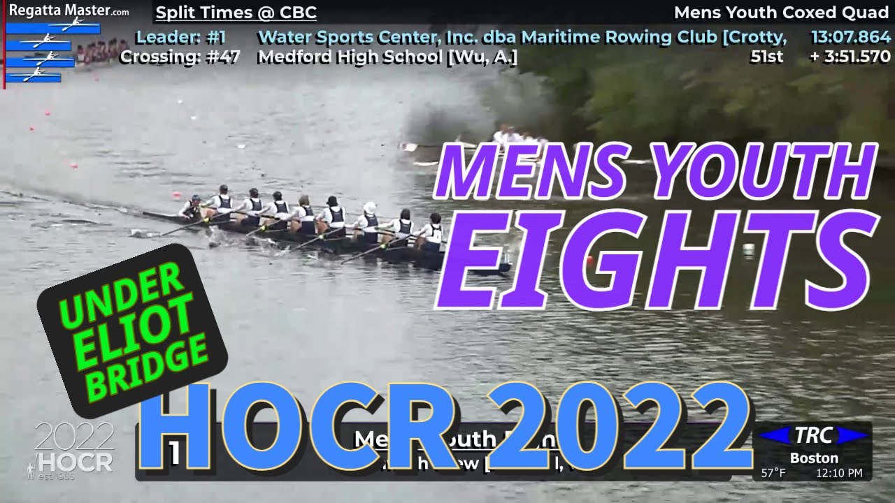 #56. HOCR 2022 Men's Youth Eights at Eliot Bridge | Head of the Charles